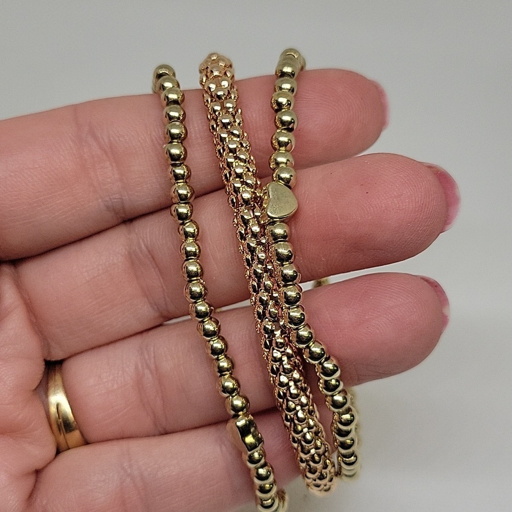 Trio Gold Tone 7" Bracelets